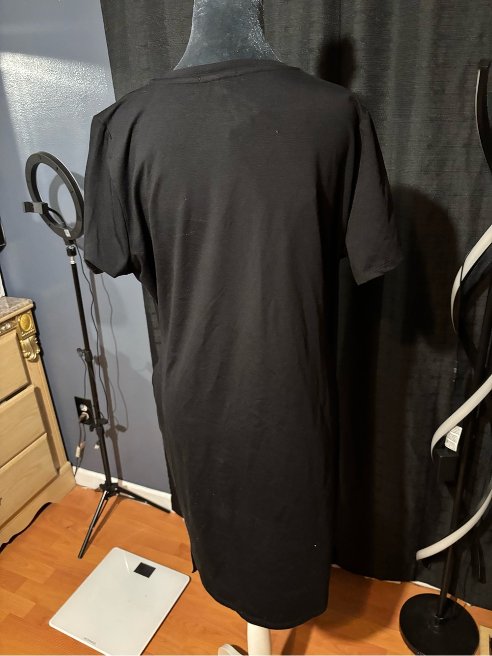 Threads 4 Thought Black Tie-Wrap Short Sleeve Mini Dress - Picture 5 of 6